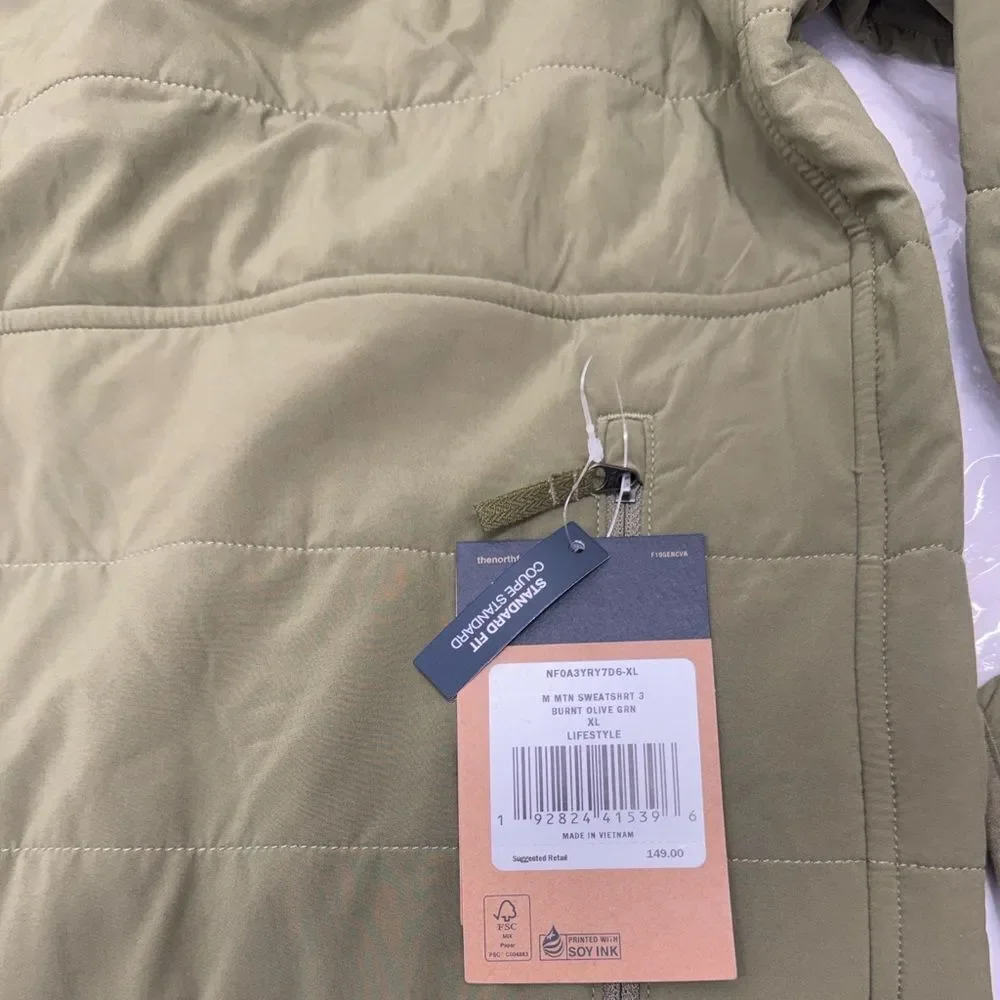 The North Face Men’s MTN SWEATSHRT 3 in Burnt Olive Green XL